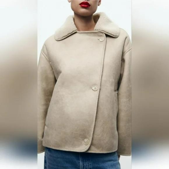 ZARA RELAXED DOUBLE FACED JACKET ZW COLLECTION - Picture 6 of 11